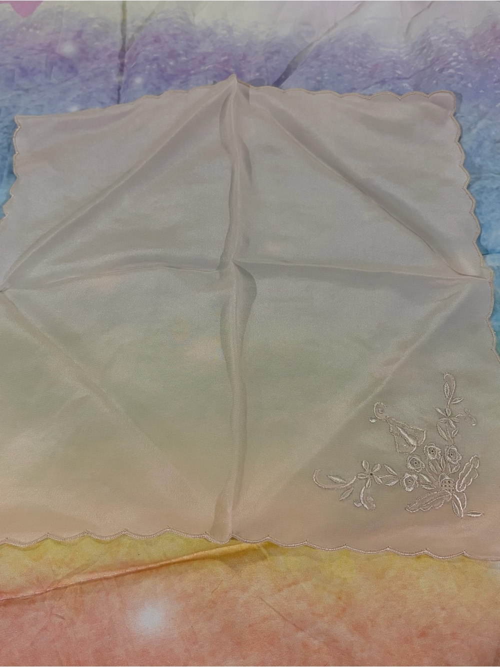 Pure Silk Embroidered Handkerchief - Women Intimates & Sleepwear